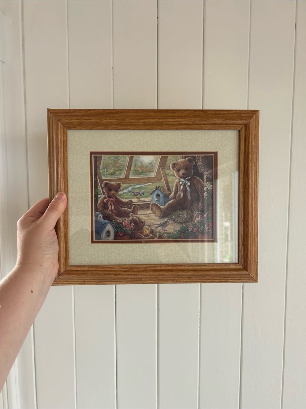 Janet Kruskamp Garden House Tenants Teddy Bear Framed Print